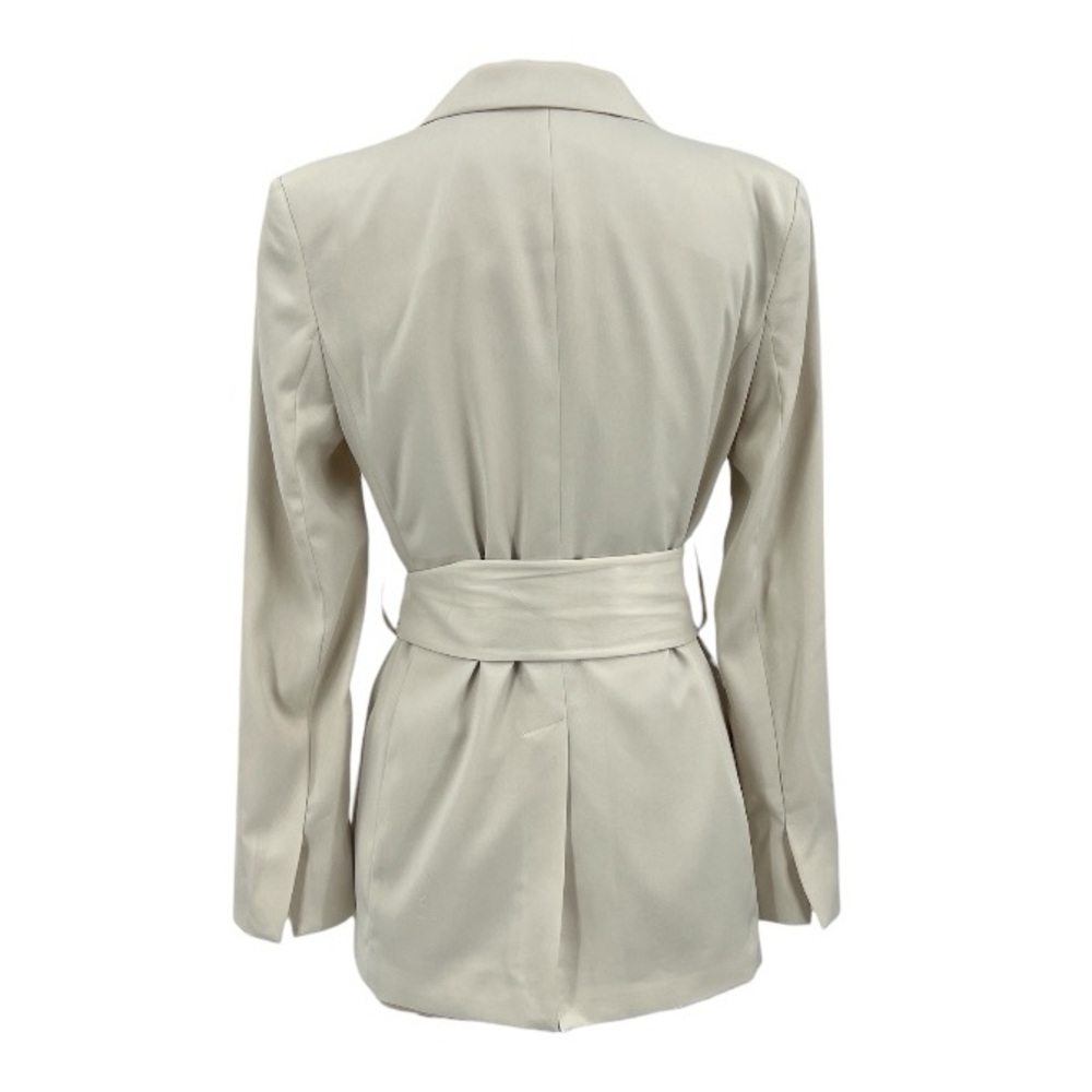House of Harlow 1960 Satin Belted Blazer Cream SZ XS - Picture 2 of 10